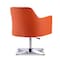Manhattan Comfort Pelo Adjustable Height Swivel Accent Chair in Orange and Polished Chrome, PK2 2-AC030-OR - alternate 3